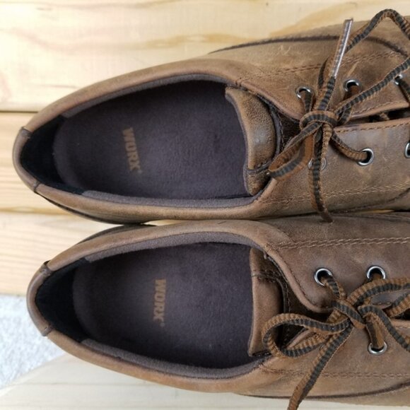 Worx by Red Wing 7.5M Brown Leather Lace-up Work Safety Oxford Shoes STYLE #5115 - Picture 7 of 11